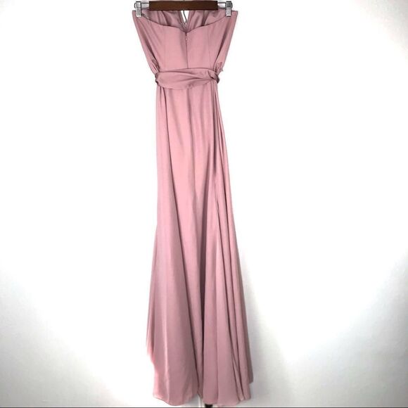 Vera Wang V-Wire Crepe Bridesmaid Dress - Picture 4 of 11